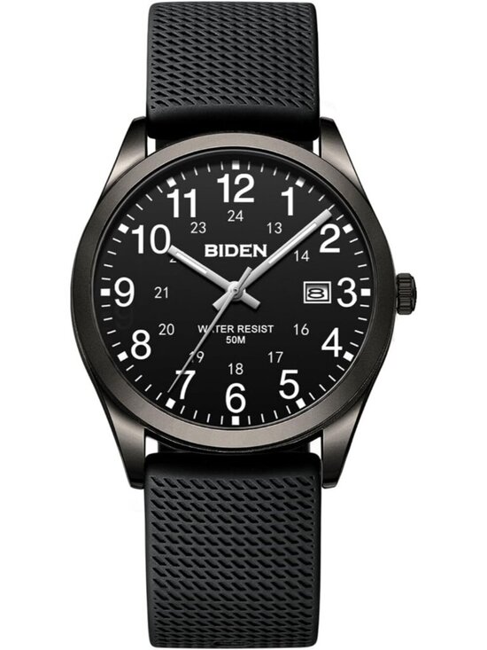 Other - Men's All Black Analog Quartz Expansion Band Easy Reader Waterproof Wrist Watch